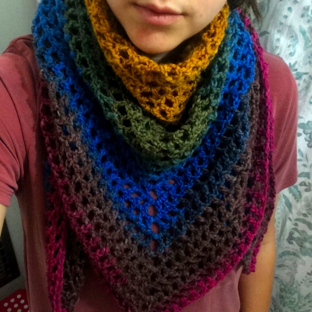 🔥Host Pick🔥Triangle Multicolored Shawl